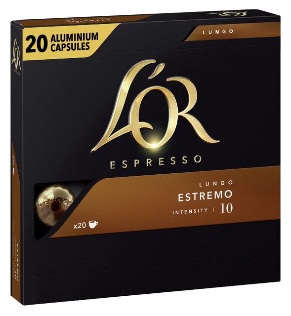 Koffiecups L'Or espresso Lungo Estremo 20 stuks