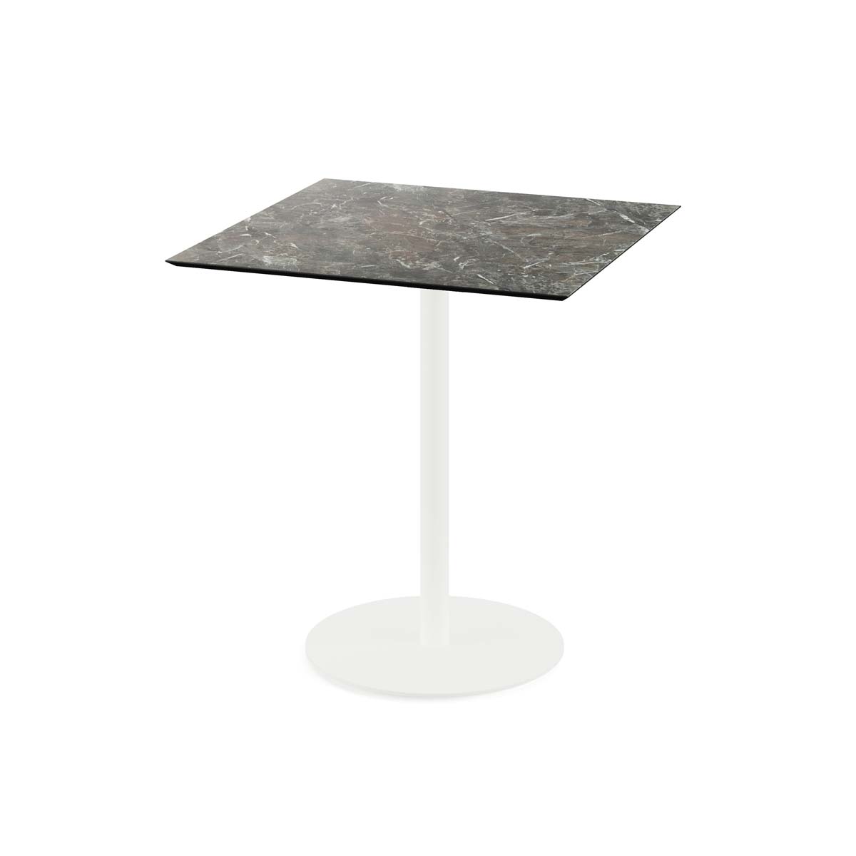 Urban Terrastafel wit frame + Galaxy Marble HPL 70x70 cm