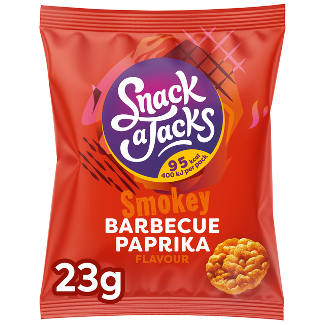 Mini rijstwafels Snack-a-Jacks barbeque paprika