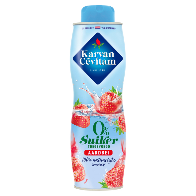 Siroop Karvan Cevitam aardbei 0% suiker 600ml